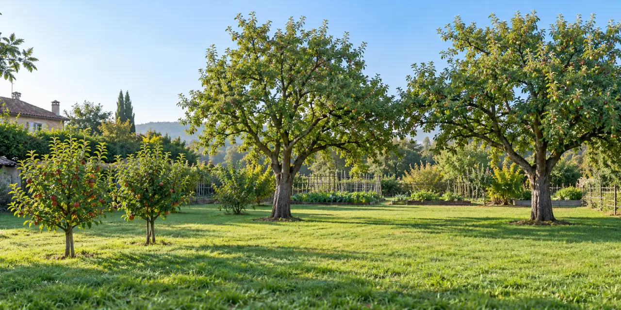 La distance entre deux arbres fruitiers varie de 2 à 10 m selon leur forme