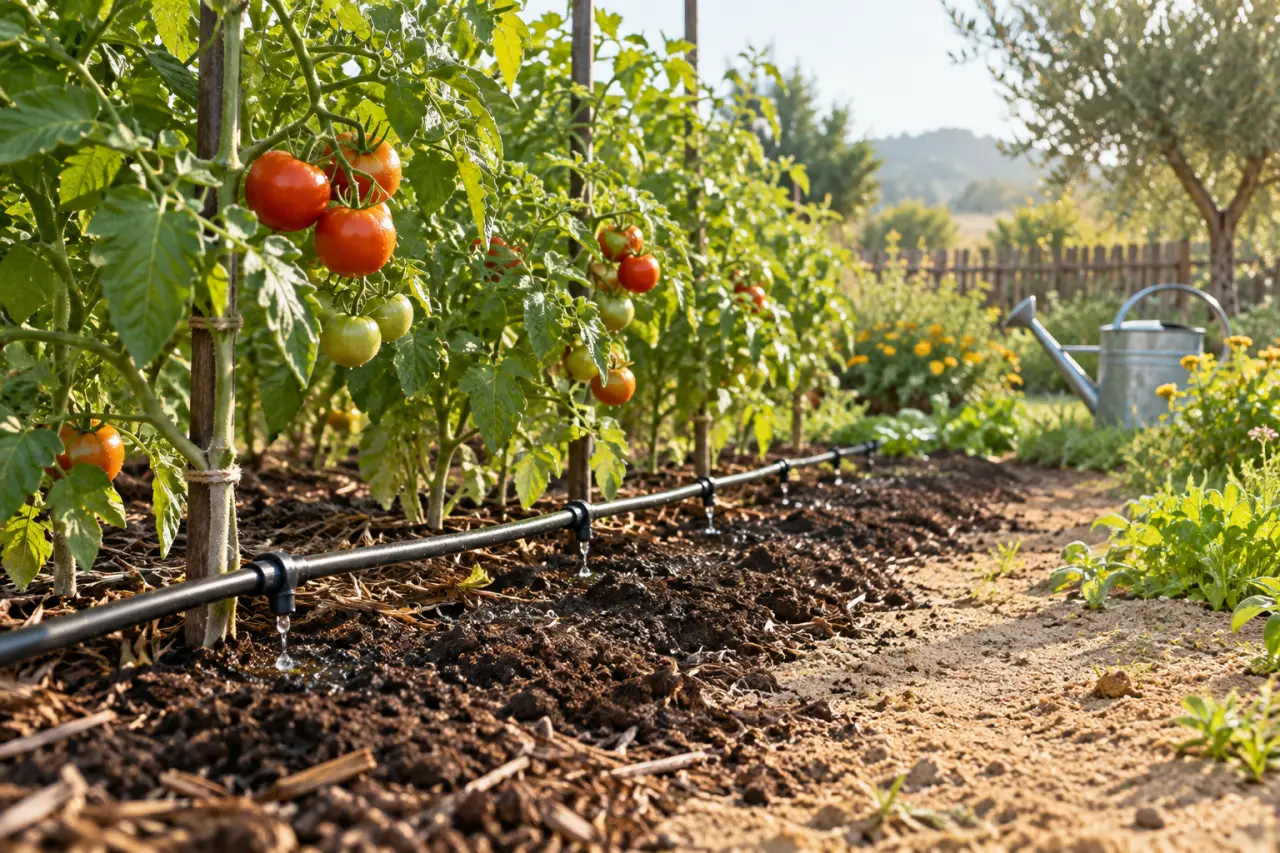 Goutte-à-goutte pour tomates : réglez l’eau selon le sol, la saison et la culture