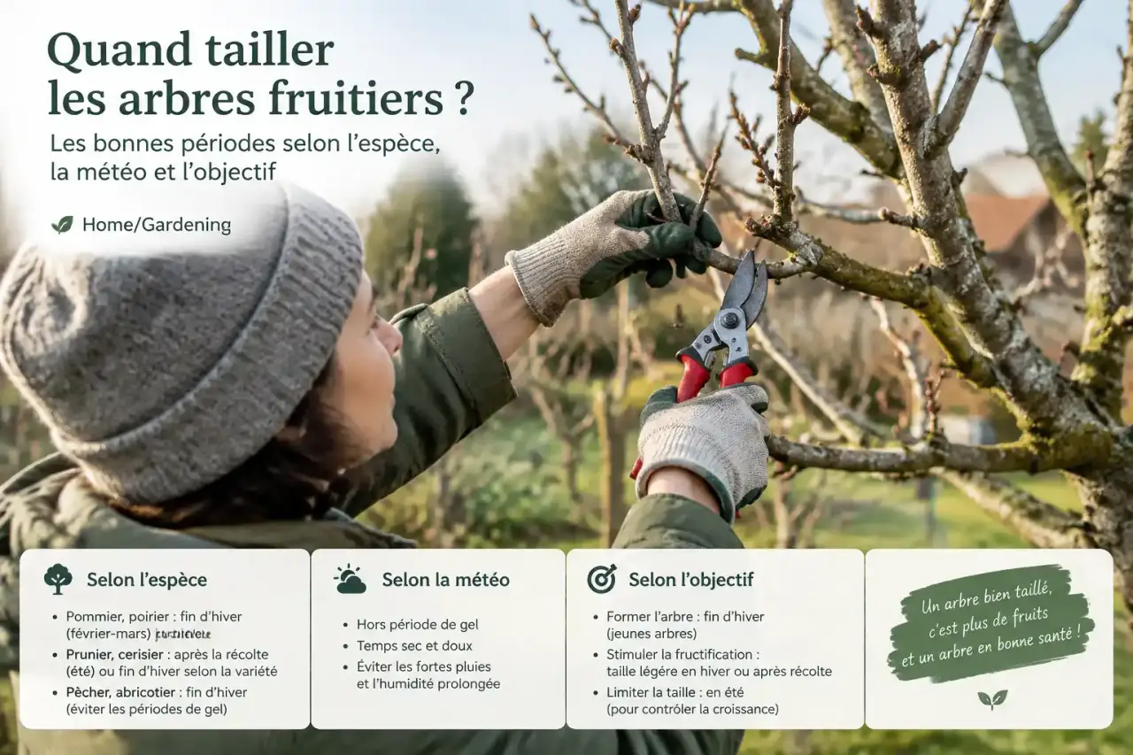 Quand tailler les arbres fruitiers ? Les bonnes périodes selon l’espèce, la météo et l’objectif